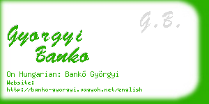 gyorgyi banko business card